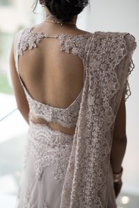 Custom design wedding dress view from back